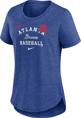 Nike Women's Atlanta Braves Rewind Arch Mix Triblend T-shirt