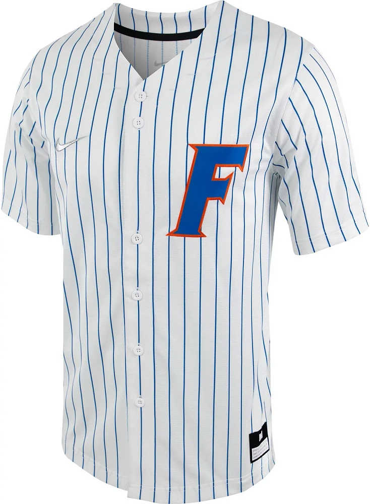 Nike Men's University of Florida Pinstripe Full Button Replica Baseball Jersey