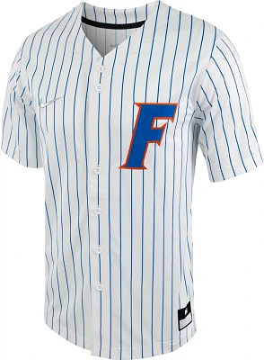 Nike Men's University of Florida Pinstripe Full Button Replica Baseball Jersey