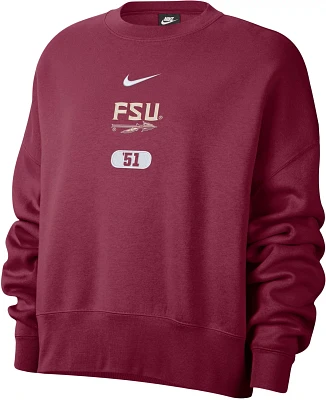 Nike Women's Florida State University Everyday Campus Crew Pullover