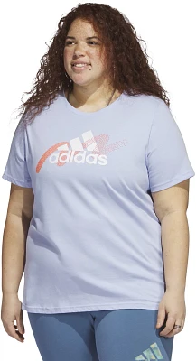 adidas Women's 2-Tone Graphic Plus Short Sleeve T-shirt