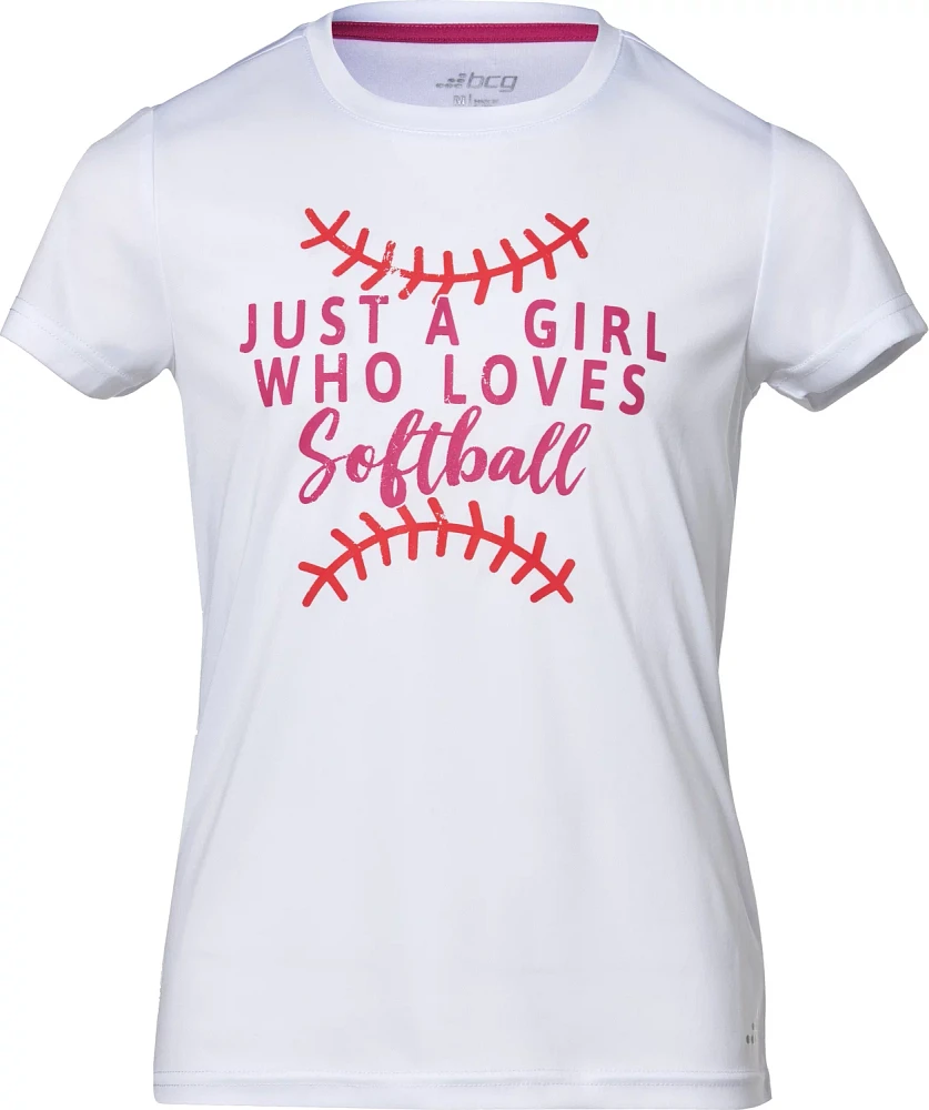 BCG Girls' Turbo Softball Girl Graphic T-shirt