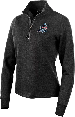 Antigua Women's Miami Marlins Action 1/4-Zip Pullover