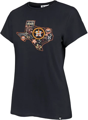 '47 Houston Astros Women’s TX All Over Logo Frankie Graphic T-shirt