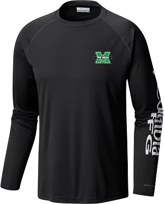 Columbia Sportswear Men's Marshall University Terminal Tackle Fish Flag Long Sleeve T-shirt