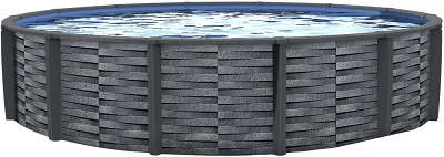 Blue Wave Affinity 24 ft Round Resin Top Rail Swimming Pool Package                                                             