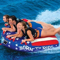 WOW Watersports Born to Ride 3 Person Soft Top Deck Tube Towable                                                                