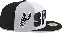 New Era Men's San Antonio Spurs NBA Back Half 59FIFTY Cap                                                                       