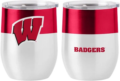 Logo Brands University of Wisconsin 16 oz Colorbock Stainless Curved Beverage Tumbler                                           