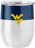 Logo Brands West Virginia University 16 oz Colorblock Stainless Curved Beverage Tumbler                                         