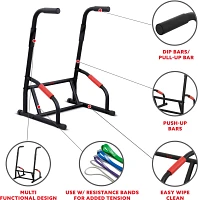 Sunny Health &  Fitness Multifunction Dip Station Strength Bar                                                                  