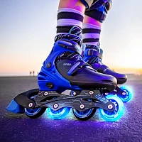 Yvolution Boys' Neon LED Adjustable In-Line Skates                                                                              