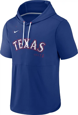 Nike Men's Texas Rangers Springer Short Sleeve Pullover Hoodie                                                                  