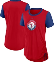 Nike Women's Texas Rangers Swoosh Side Cinch Fashion T-shirt