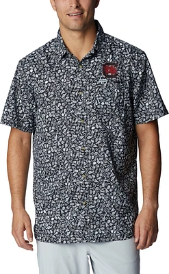 Columbia Sportswear Men's University of South Carolina Super Slack Tide Gameday Print Button Down Shirt