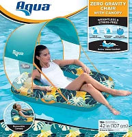 Aqua Zero Gravity Pool Lounge Chair with Canopy                                                                                 
