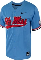 Nike Men's University of Mississippi Full Button Alt Replica Baseball Jersey