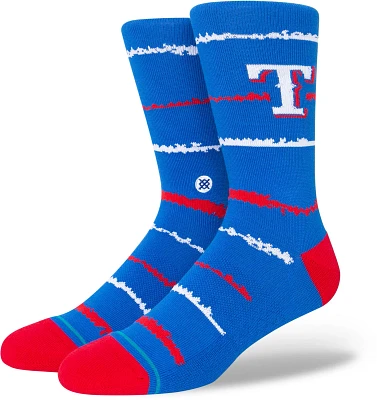 Stance Men's Texas Rangers Chalk Crew Socks                                                                                     