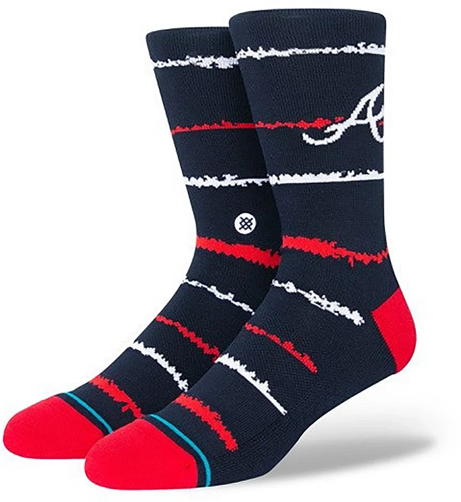 Stance Men's Atlanta Braves Chalk Crew Socks                                                                                    