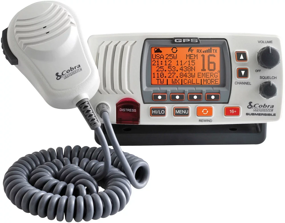 Cobra Fixed Mount VHF Marine Radio with GPS                                                                                     