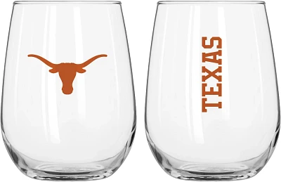 Logo Brands University of Texas Gameday 16 oz Curved Beverage Glass                                                             