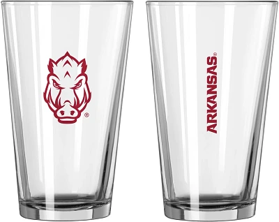 Logo Brands University of Arkansas 16 oz Gameday Pint Glass                                                                     