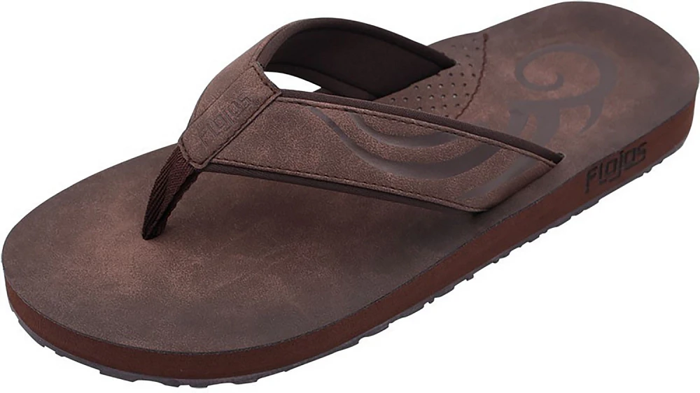 Flojos Men's Cuero Burnished Faux Suede Flip Flops