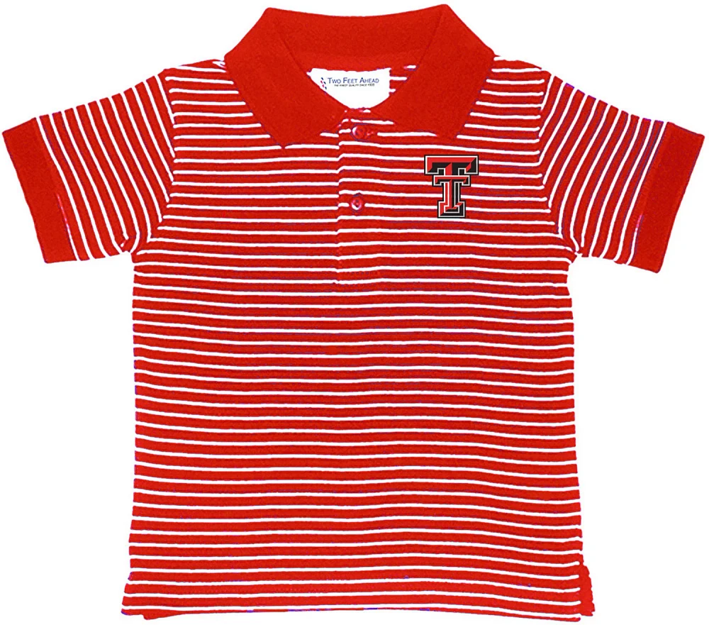 Two Feet Ahead Toddler Boys' Texas Tech University Stripe Polo Shirt                                                            