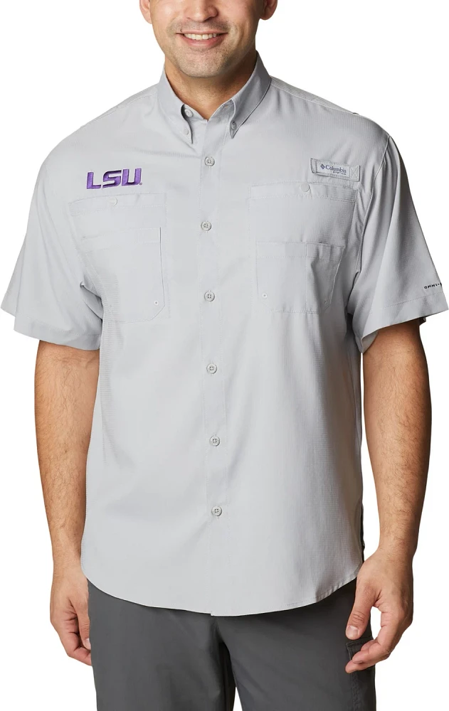 Columbia Sportswear Men’s Big and Tall Louisiana State University Tamiami Button-Up Shirt