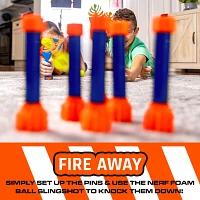 NERF Slingshot Challenge Kids Slingshot Bowling Game                                                                            