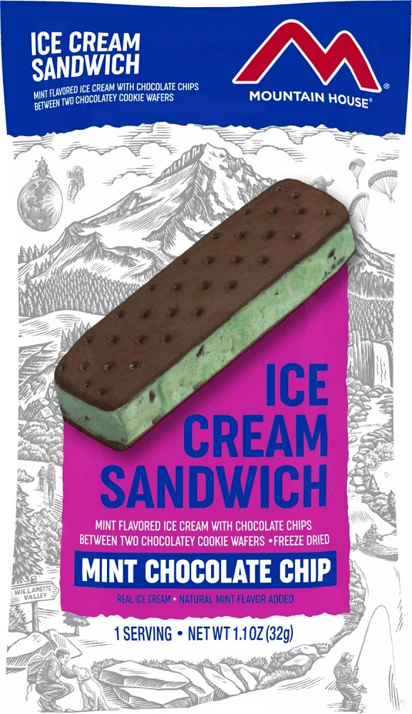 Mountain House Oregon Freeze Dry Mint Ice Cream Sandwich                                                                        