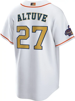 Nike Men's Houston Astros Altuve Gold Replica Jersey                                                                            