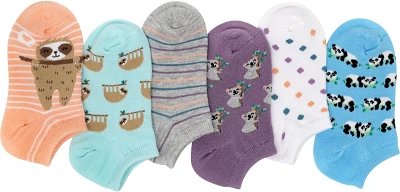 BCG Youth Sloth No-Show Socks 6-Pack                                                                                            