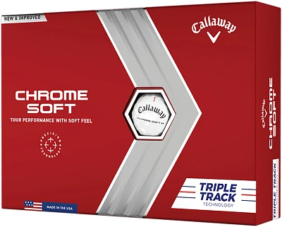 Callaway 2023 Chrome Soft Tripletrack USA Golf Balls 12-Pack                                                                    
