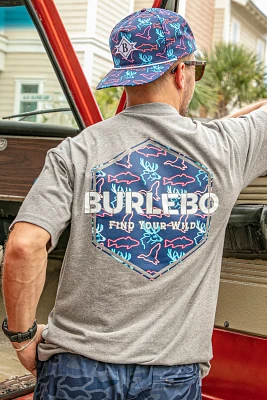 BURLEBO Men's Neon Outdoors Logo T-shirt