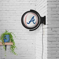 The Fan-Brand Atlanta Braves Baseball Original Rotating Lighted Wall Sign                                                       