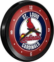 The Fan-Brand St. Louis Cardinals Ribbed Frame Wall Clock                                                                       