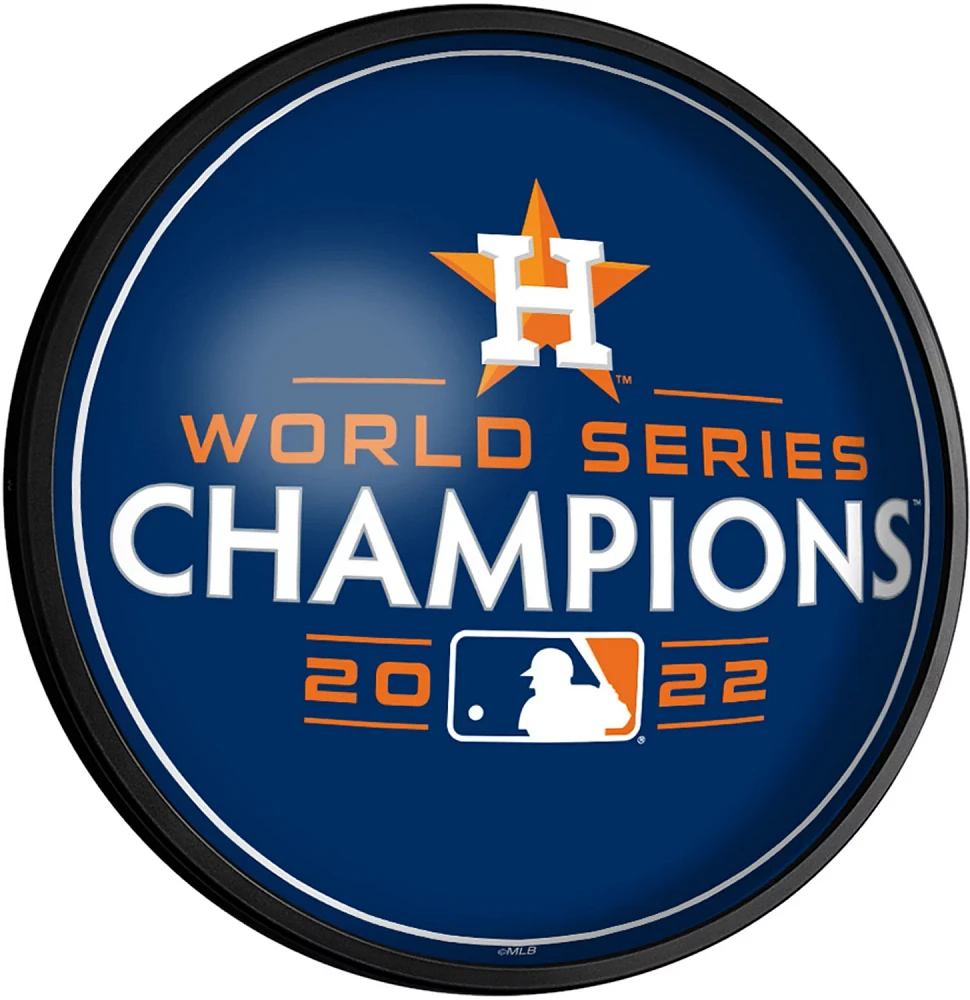 The Fan-Brand Houston Astros World Series Champs Round Slimline Lighted Wall Sign                                               