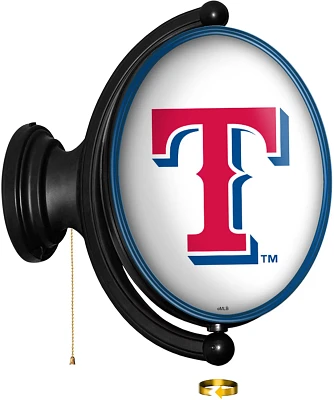 The Fan-Brand Texas Rangers Original Oval Rotating Lighted Wall Sign                                                            