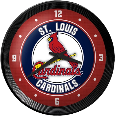 The Fan-Brand St. Louis Cardinals Ribbed Frame Wall Clock                                                                       