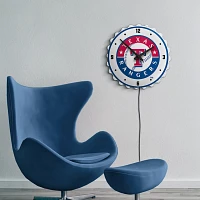 The Fan-Brand Texas Rangers Bottle Cap Lighted Wall Clock                                                                       