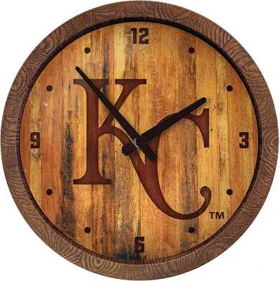 The Fan-Brand Kansas City Royals Branded Faux Barrel Top Wall Clock                                                             