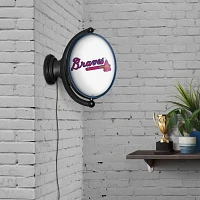 The Fan-Brand Atlanta Braves Original Oval Rotating Lighted Wall Sign                                                           