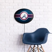 The Fan-Brand Atlanta Braves Logo Oval Slimline Lighted Wall Sign                                                               