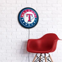 The Fan-Brand Texas Rangers Round Slimline Lighted Wall Sign                                                                    