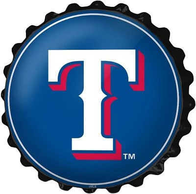 The Fan-Brand Texas Rangers Logo Bottle Cap Wall Sign                                                                           