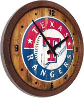 The Fan-Brand Texas Rangers Faux Barrel Top Wall Clock