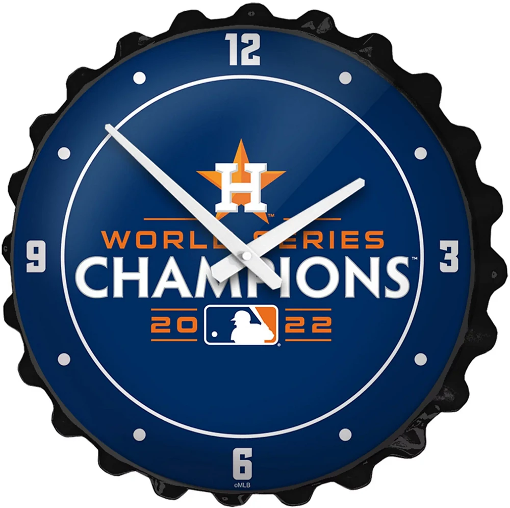 The Fan-Brand Houston Astros World Series Champs Bottle Cap Wall Clock                                                          