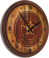 The Fan-Brand Houston Astros Branded Faux Barrel Top Wall Clock                                                                 