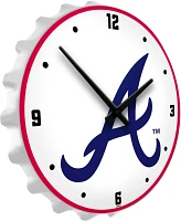 The Fan-Brand Atlanta Braves Bottle Cap Lighted Wall Clock                                                                      